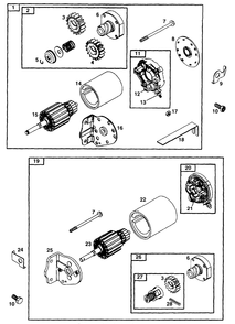 Starter (933e) Diagram and Parts List for 933E 12AE751100-Cut Cub Cadet Lawn Mower